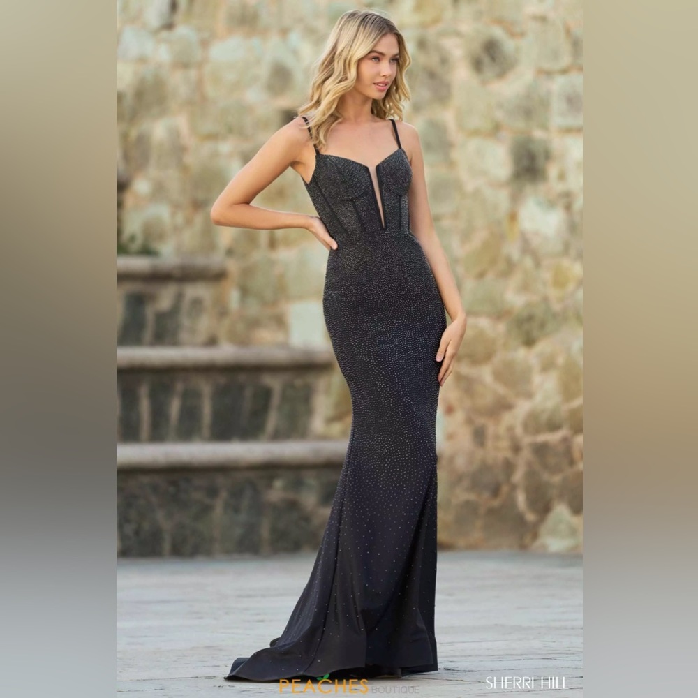 Sherri Hill 55519 dress / gown. Black & sequins. New with tags. Never worn out.